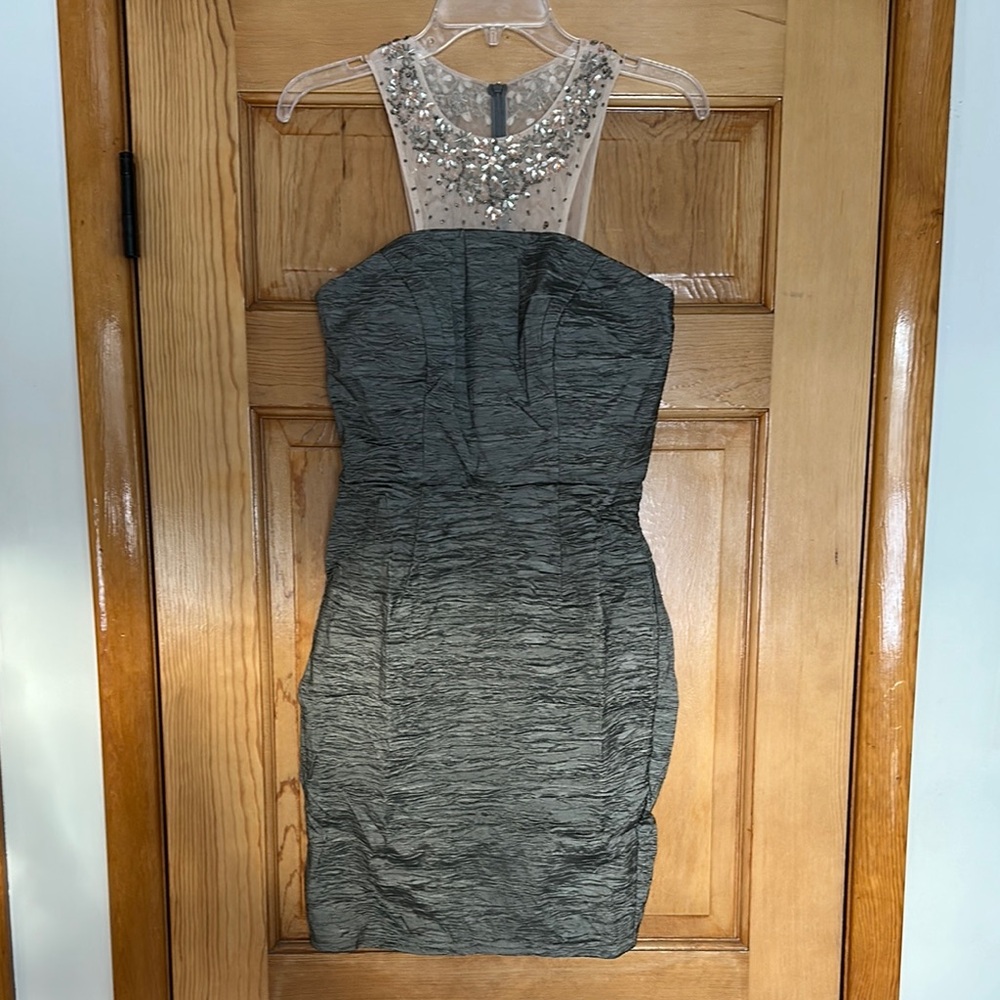 Elegant Charcoal Sleeveless Dress